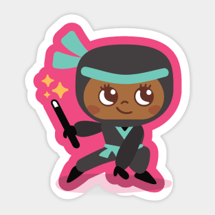 Teal Ninja Sticker